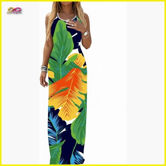 Dresses & Skirts - Maxi Dress Sleeveless Tank Casual Party Club Wear A-Line Summer